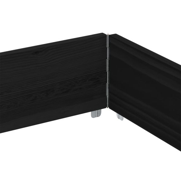 Палетна страница, черно, 150x100 см, борова дървесина масив