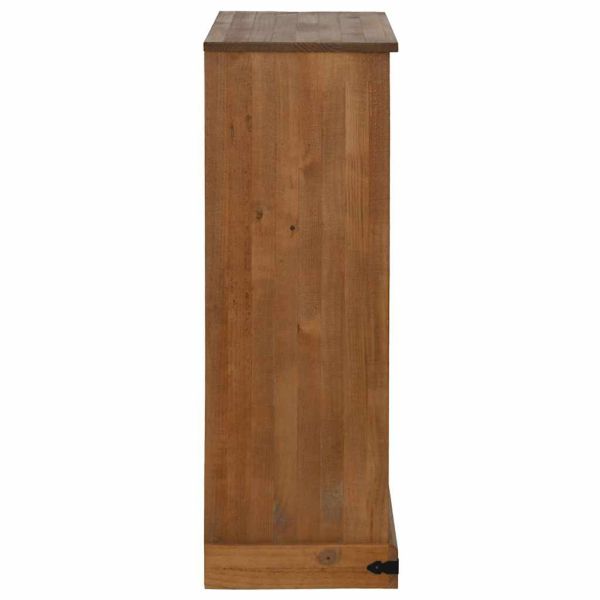 Шкаф за вино HALDEN с рафтове за вино и плъзгащи се врати Pine