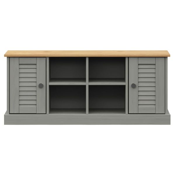 Пейка за обувки VIGO, сива, 106x35x45 см, бор масив