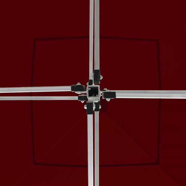 Професионална сгъваема шатра + стени алуминий 3х3 м червена