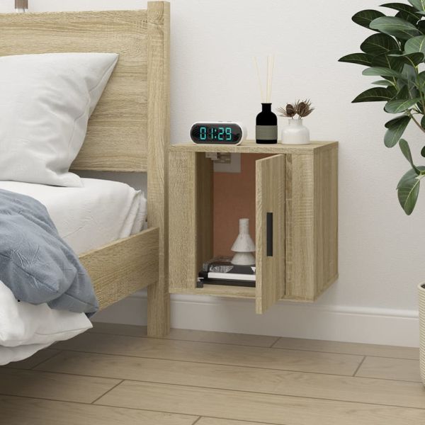 ТВ шкаф за стенен монтаж, сонома дъб, 40x34,5x40 см