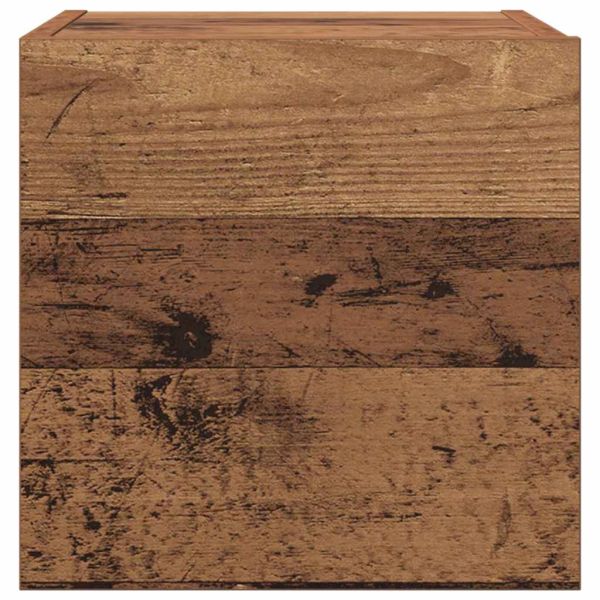 ТВ Единици Монтиране на стена 4 pcs Старо дърво Инженерно дърво