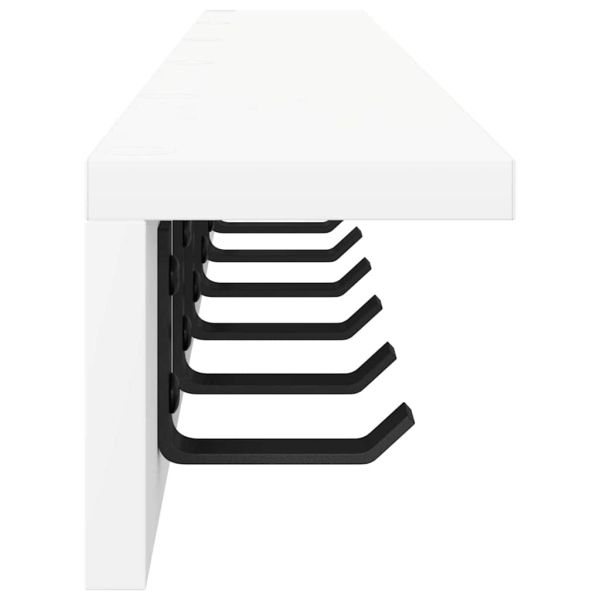 Стенен закачалка за палта Бяло 100 x 10,5 x 10,5 см