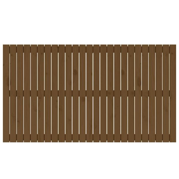 Стенна табла за спалня, меденокафява, 159,5x3x90 см, бор масив