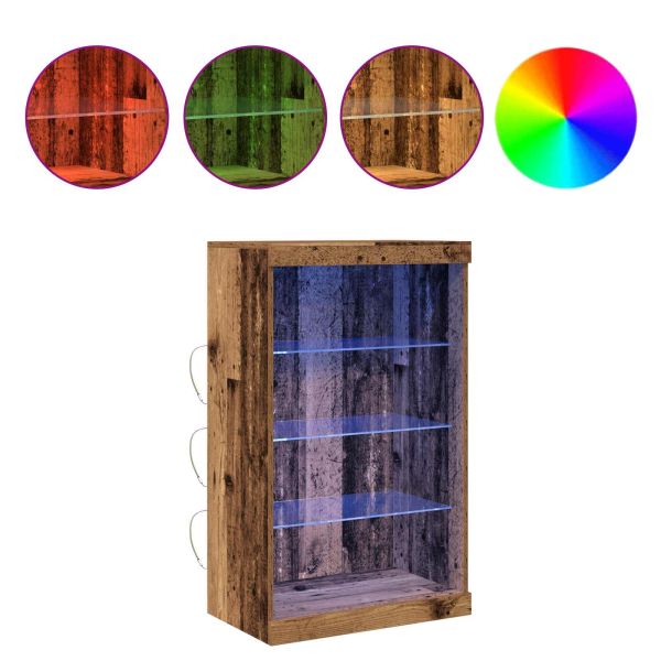 LED конзолна маса Старо дърво 60,5 x 37 x 100 см