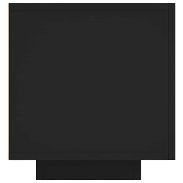 ТВ шкаф с LED осветление, черен, 160x35x40 см