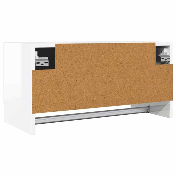 Гардероб, бял гланц, 70x32,5x35 см, инженерно дърво