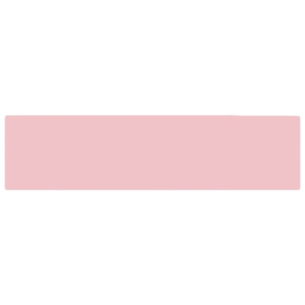 Мивка за баня с преливник, керамична, матово розова