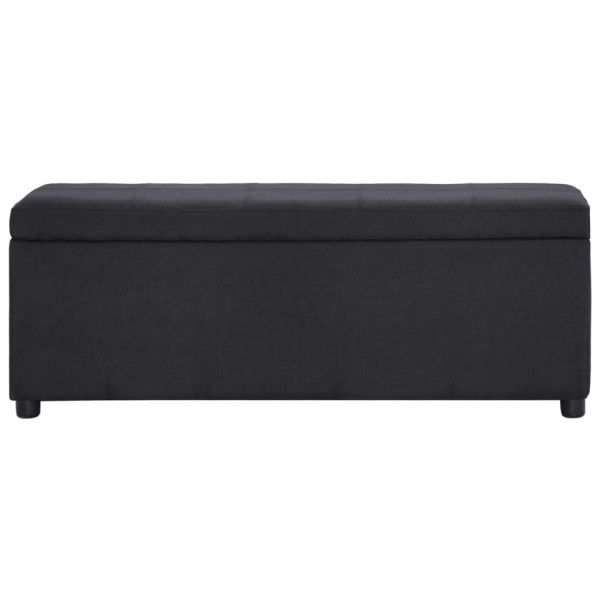 Пейка с отделение за съхранение, 116 см, черна, полиестер