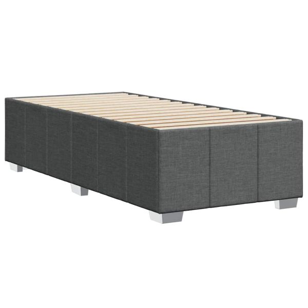 Рамка за легло без матрак, тъмносива, 100x200 см, плат