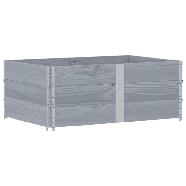 Палетни страници, сив, 3 бр, 150x100 см, борова дървесина масив