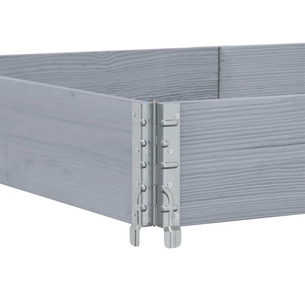 Палетни страници, сив, 3 бр, 150x100 см, борова дървесина масив