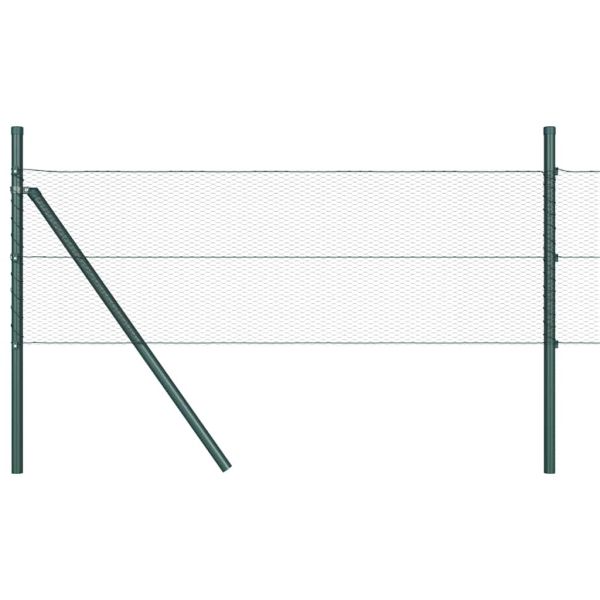 Стълб за ограда. Сив 100 х 0,5 м Стомана и PVC