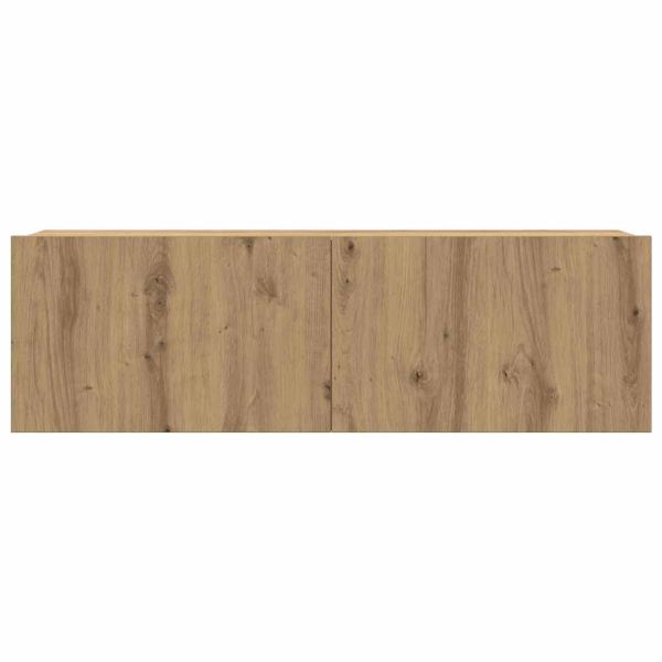 ТВ Единици Монтиране на стена 4 pcs Дъб Инженерно дърво