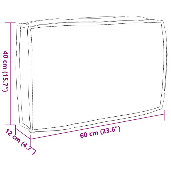 Възглавница Мотив с листа 60 x 40 x 12 cm Оксфордска тъкан