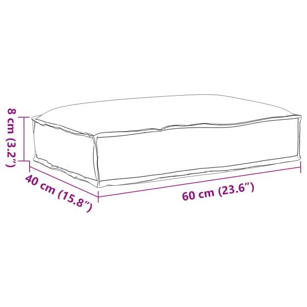 Възглавница Черно 60 x 40 x 8 см Оксфордска тъкан