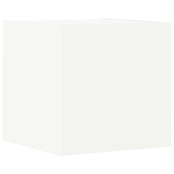 Комплект ТВ шкафове от 10 части, бял, инженерно дърво