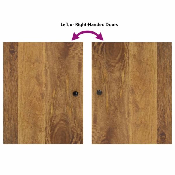 Комплект мебели за баня, 5 части, масивна мангова дървесина