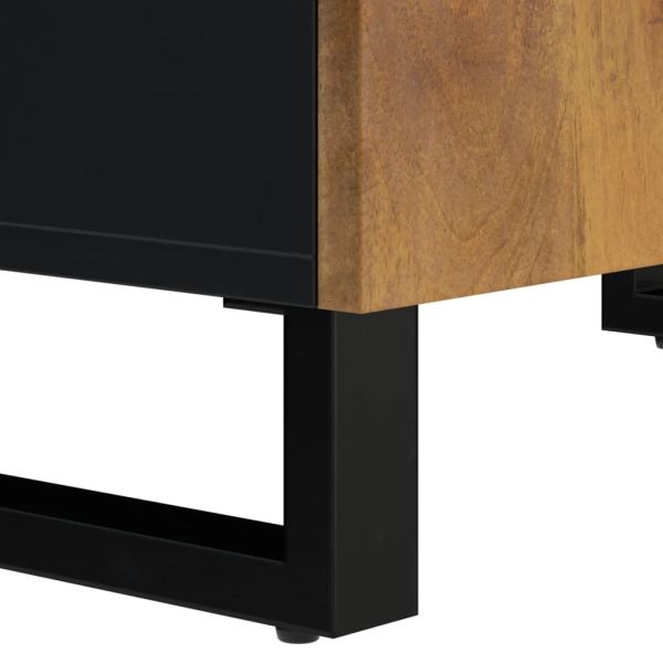 Комплект мебели за баня, 5 части, масивна мангова дървесина