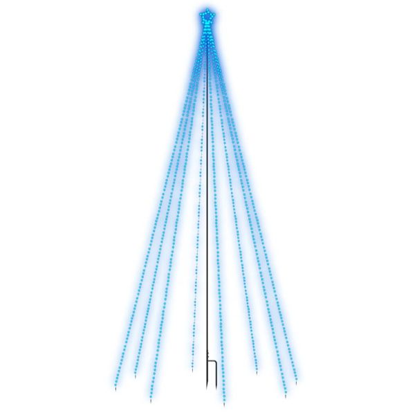 Светеща коледна елха, за закрито/открито, 576 LED, синя, 3,6 м