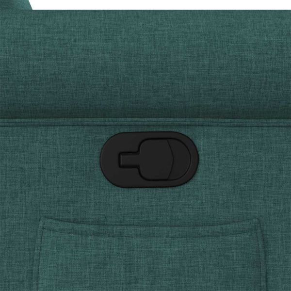 Изправящ реклайнер стол, тъмнозелен, текстил