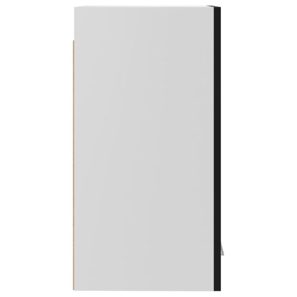 Висящ шкаф, Lyon черен гланц, 29,5x31x60 см, инженерно дърво