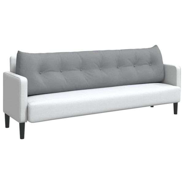 Възглавница за гръб Светлосиво 200 x 24 x 50 см текстил