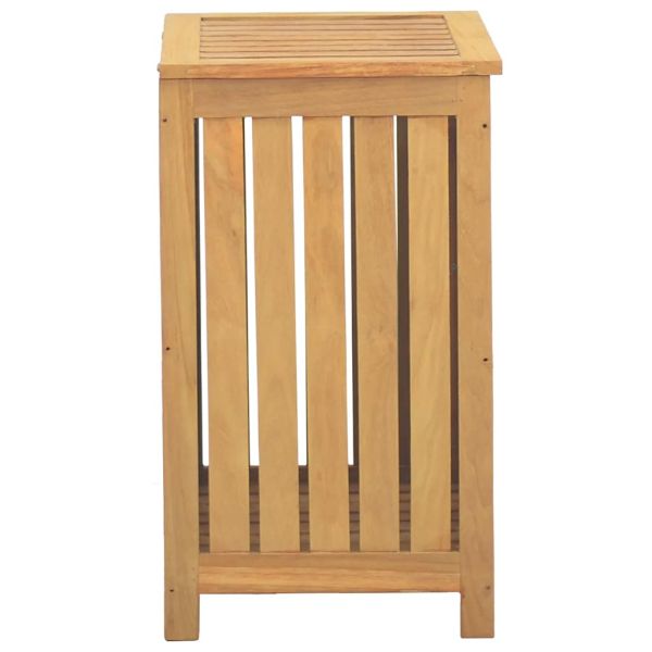 Кош за пране, 50x35x60 см, тиково дърво масив