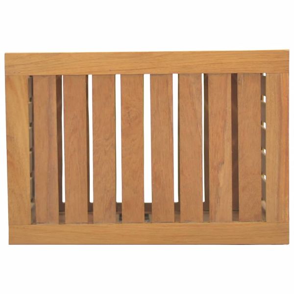 Кош за пране, 50x35x60 см, тиково дърво масив