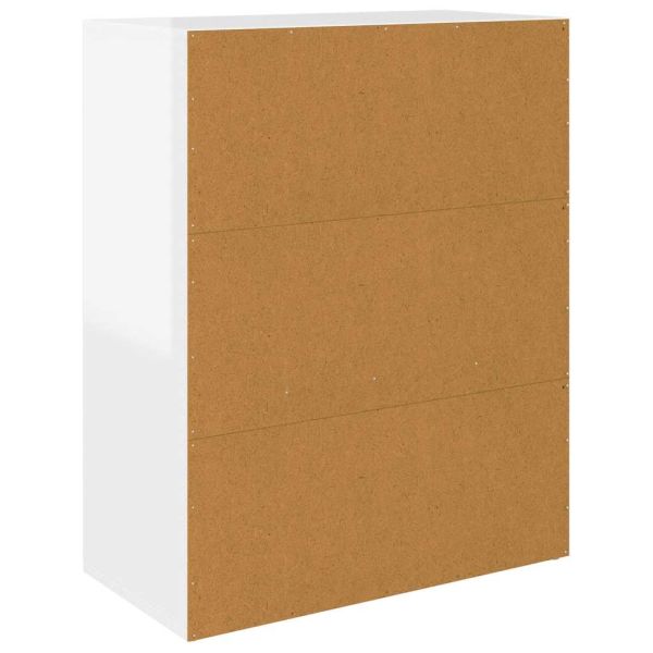 Бюфет, бял гланц, 60x30x75 см, инженерно дърво