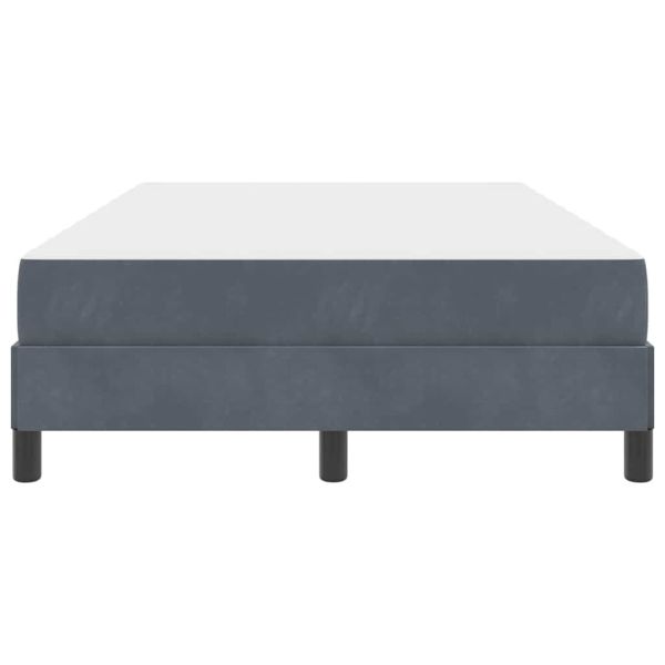 Легло с пружинирана основа Тъмен сив 120 x 220 cm текстил
