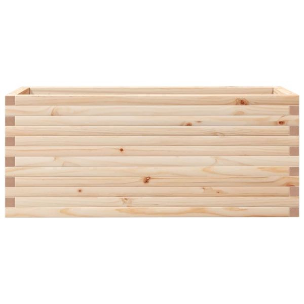 Градинска кашпа, 110x40x45,5 см, масивна борова дървесина