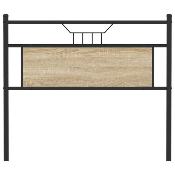 Резервна табла за легло Дъб Сонома 107 cm Изработена дървесина и стомана