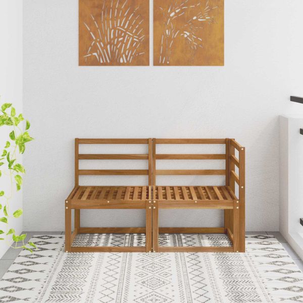 Външен среден и ъглов диван 2 Брой Естествен