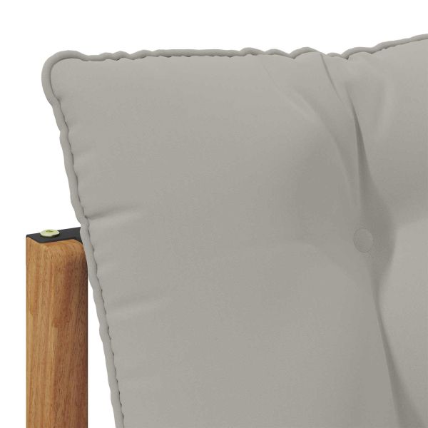 Външен среден и ъглов диван с възглавница 3 Брой Естествен