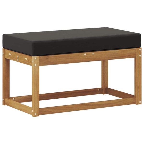 Външна табуретка с възглавница Естествен 79 x 43 x 37 см