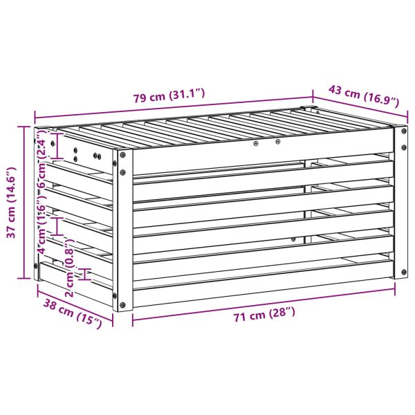 Външна табуретка Естествен 79 x 43 x 37 см