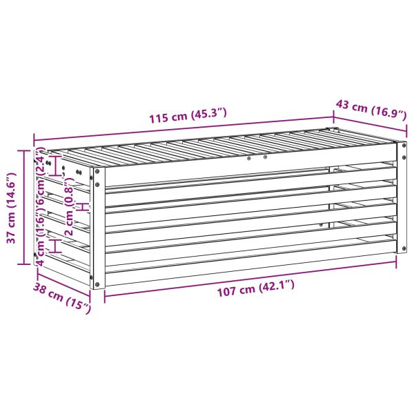 Външна табуретка Естествен 115 x 43 x 37 см