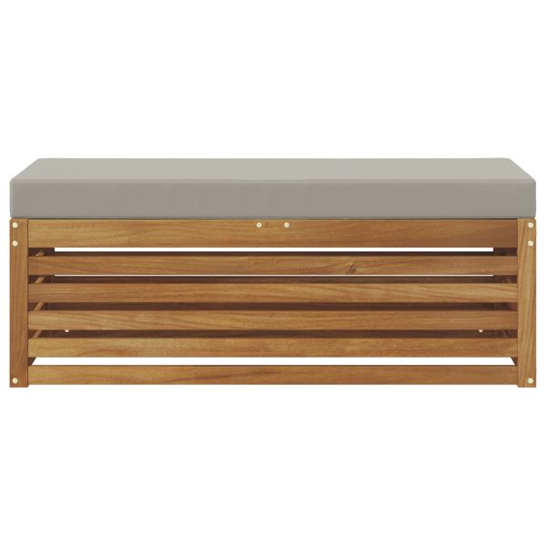 Външна табуретка с възглавница Естествен 115 x 43 x 37 см