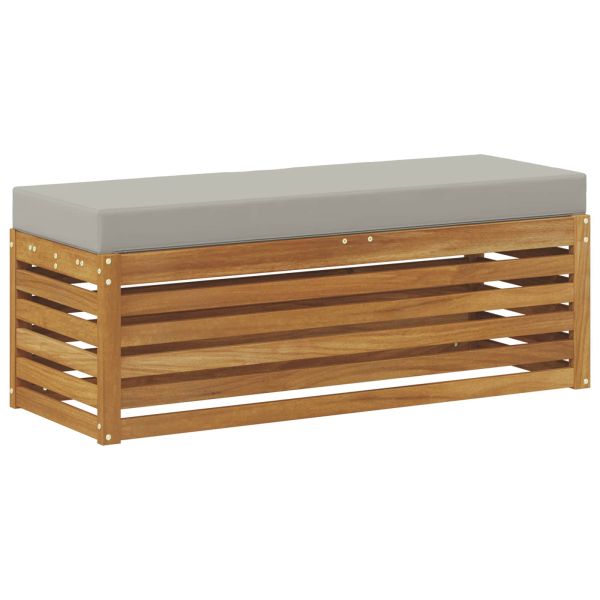 Външна табуретка с възглавница Естествен 115 x 43 x 37 см