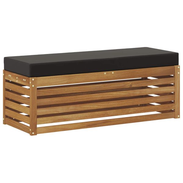 Външна Stolca Бенч с възглавница Естествен 115 x 43 x 37 см