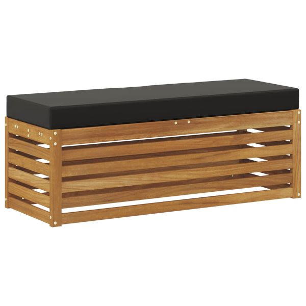 Външна Stolca Бенч с възглавница Естествен 115 x 43 x 37 см