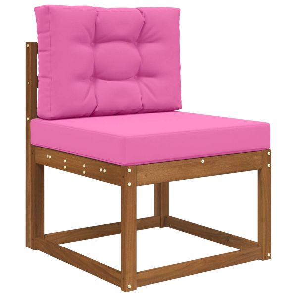 Възглавница за диван на открито 2 pcs Розово Полиестер