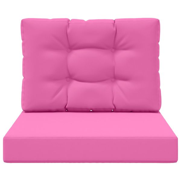Възглавница за диван на открито 2 pcs Розово Полиестер