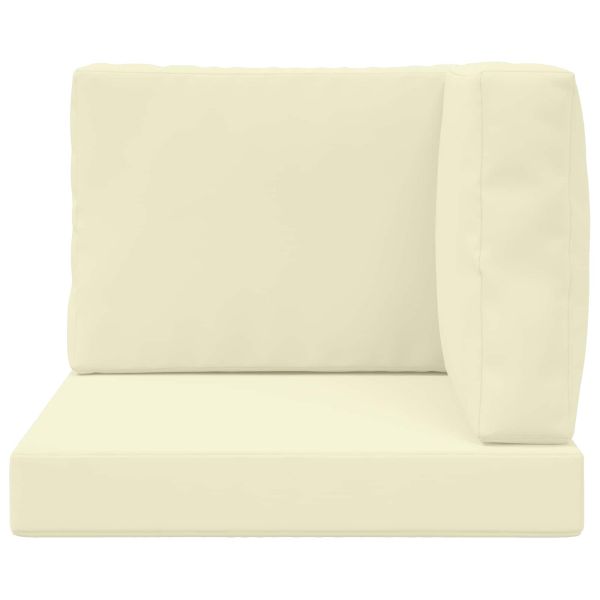 Възглавница за диван на открито 3 pcs Крем Полиестер