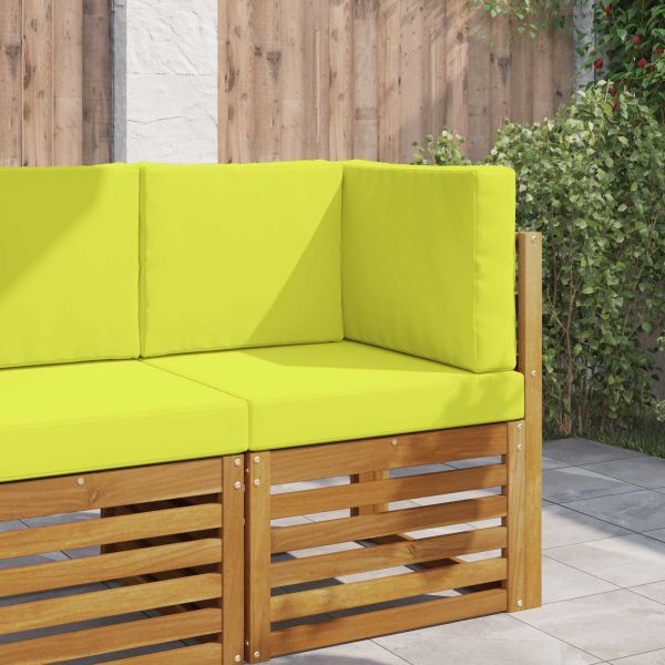 Възглавница за диван на открито 3 pcs Зелен Полиестер