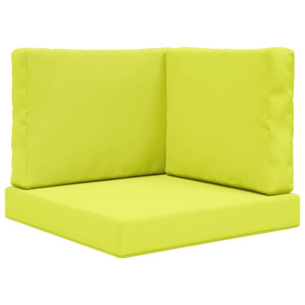 Възглавница за диван на открито 3 pcs Зелен Полиестер