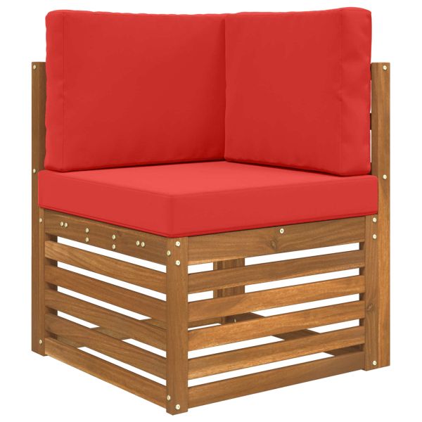 Възглавница за диван на открито 3 pcs Червено Полиестер