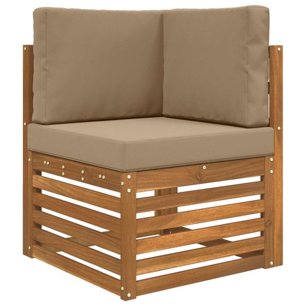 Възглавница за диван на открито 3 pcs Таупе Полиестер