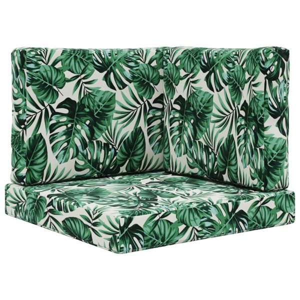 Възглавница за диван на открито 3 pcs Мотив с листа Полиестер